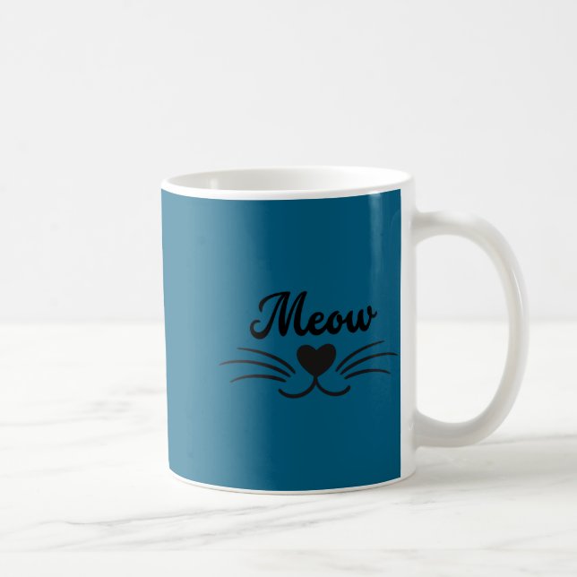 Caneca De Café Gato Gatinho Bigode e Vibrissa Engraçado Meow (Direita)