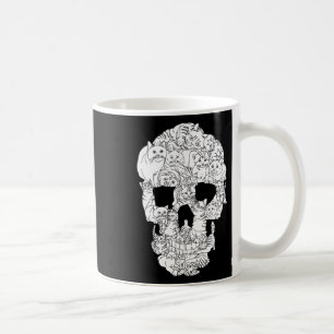 Caneca De Café Gato Gatinho Skeleton Halloween Costume Tarot