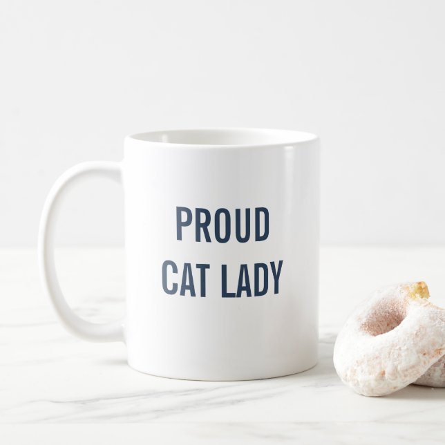 Caneca De Café Gato Gato Azul (Com Donut)