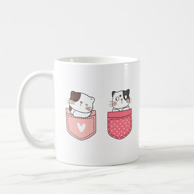 Caneca De Café Gato Gato Gato Gato (Esquerda)