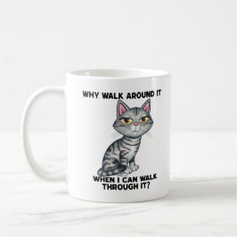 Caneca De Café Gato Gato Gato Gato Gato de Gatinha Engraçado