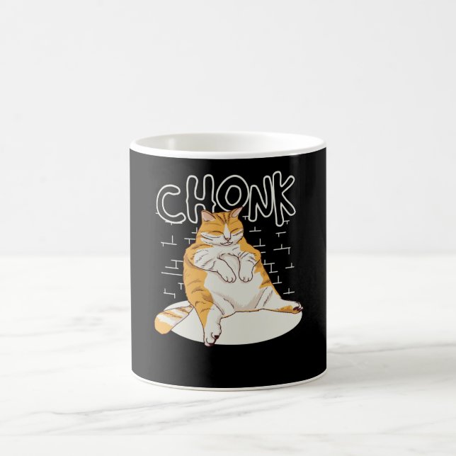 Caneca De Café Gato Gato Gordo Chonk Chonky Meme Chonker Cat (Centro)