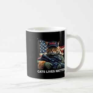 Caneca De Café Gato Gatos Vive Problema Engraçado Trump 2024