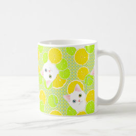 Caneca De Café Gato gostoso do gatinho da limonada ensolarado,