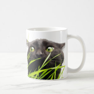 Caneca De Café Gato & grama