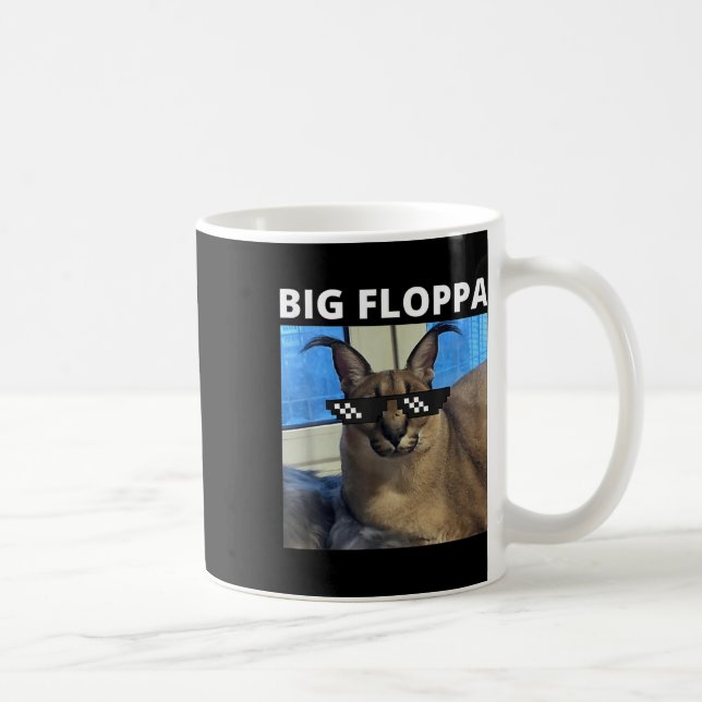 Caneca De Café Gato Grande Floppa Meme (Direita)