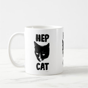 Caneca De Café Gato Hepático Divertido Tuxedo Gato Foto Slogan Di