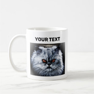 Caneca De Café Gato Irritado - Personalizável
