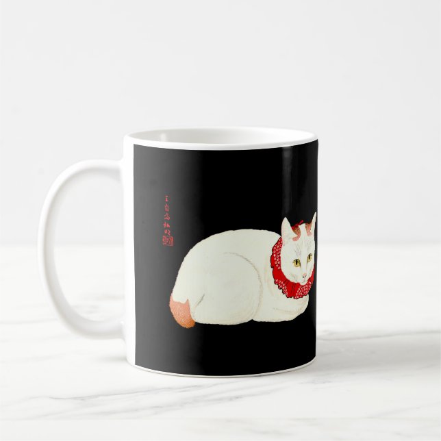 Caneca De Café Gato Japonês Branco e Ginger (Esquerda)