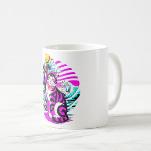 Caneca De Café Gato Japonês da Vitória Kawaii Vibrante