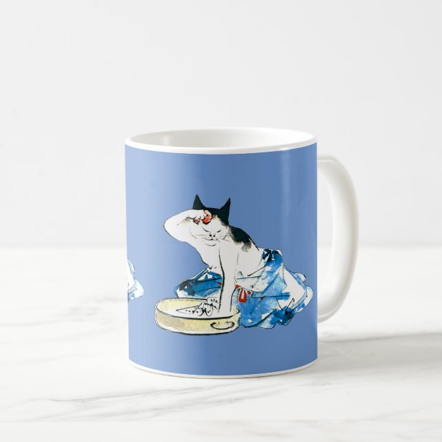 Caneca De Café Gato japonês Humorístico - Balança II (Frente Esquerda)