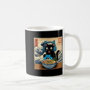 Caneca De Café Gato Japonês Ramen Engraçado Gamer Kawaii Fofo