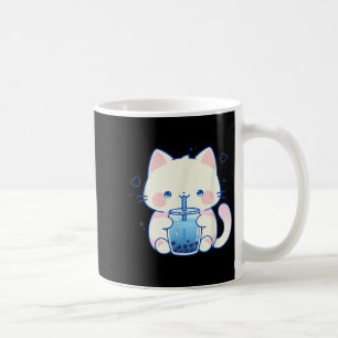 Caneca De Café Gato Kawaii Boba Japonês Garota Anime Fofo Estétic