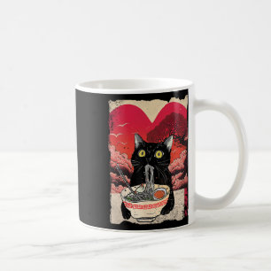 Caneca De Café Gato Kawaii Comendo Macarrão Ramen É Meu Valent