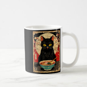 Caneca De Café Gato Kawaii Comendo Macarrão Ramen Presente Divert