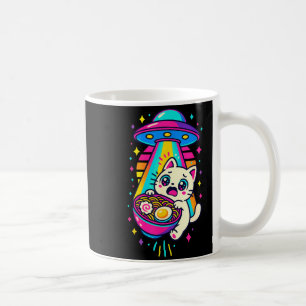 Caneca De Café Gato Kawaii Engraçado Ramen Ufo Anime Japonês Mulh