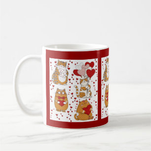 Caneca De Café Gato laranja gengibre do dia dos namorados
