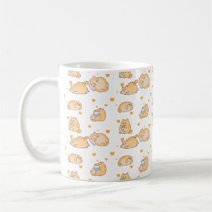 Caneca De Café Gato Laranja Preguiçoso