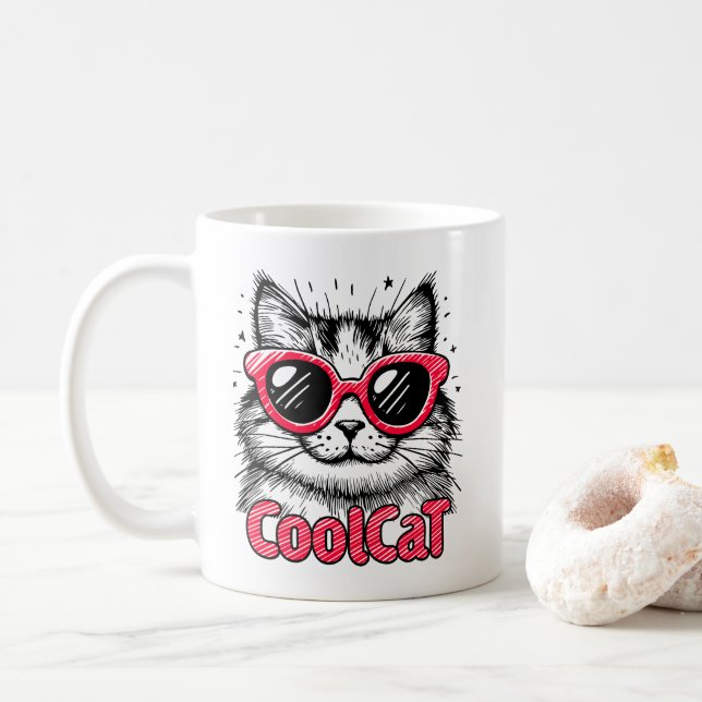 Caneca De Café Gato Legal 1 (Com Donut)