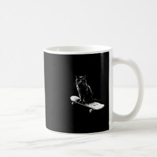Caneca De Café Gato Legal De Skate Com Óculos De Sol Para Homens
