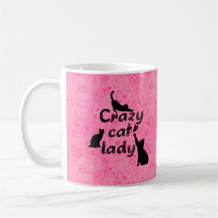 Caneca De Café Gato Louco Divertido Engraçado e Legal Brincadeira