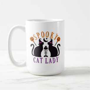 Caneca De Café Gato Louco, Gata Negra