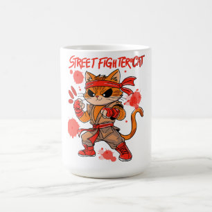 Caneca De Café Gato Lutador de Rua