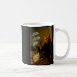 Caneca De Café Gato Mago Meme Gato Exorcismo Rato Fantasia Divert
