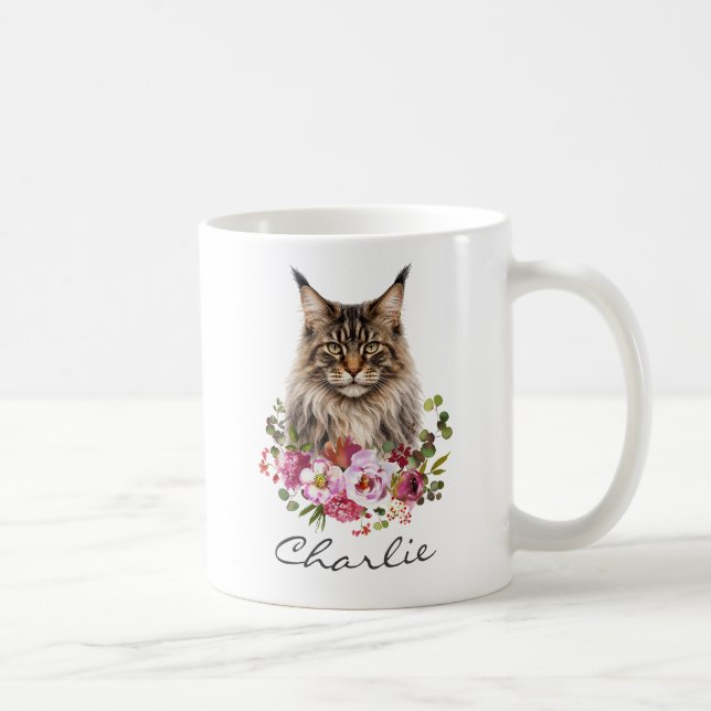 Caneca De Café Gato Maine Coon (Direita)