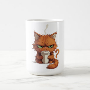 Caneca De Café Gato Mal-Humorado Engraçado