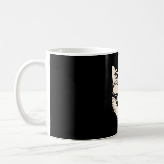 Caneca De Café Gato malvado com punho de sol (Esquerda)