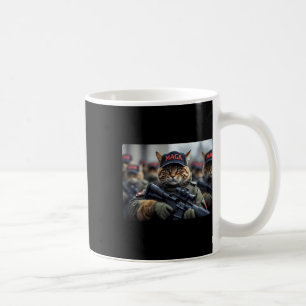 Caneca De Café Gato Mega Engraçado Com Rifle - Donald Trump Humor