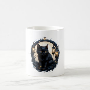 Caneca De Café Gato Moon Crescente