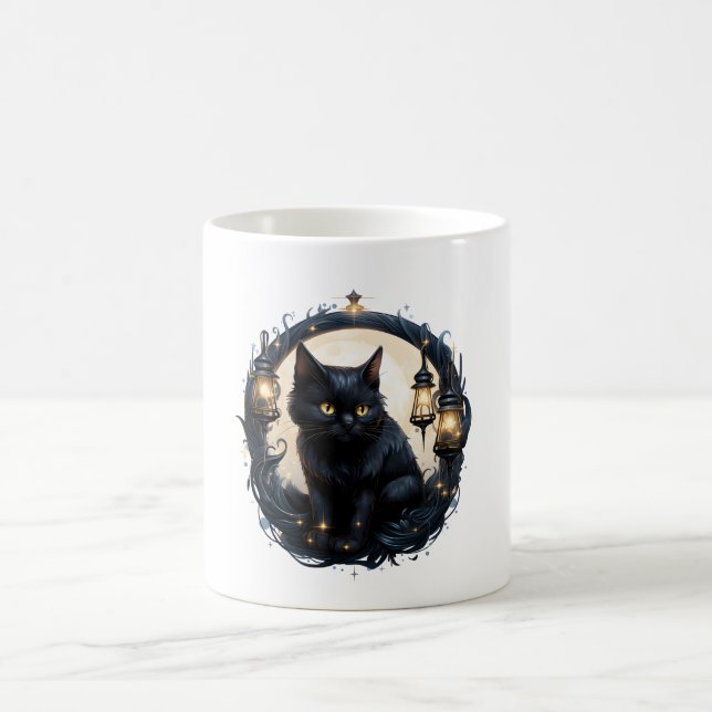 Caneca De Café Gato Moon Crescente (Centro)