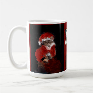Caneca De Café Gato Natal Papai Noel Maureen Girard Olhos Azuis