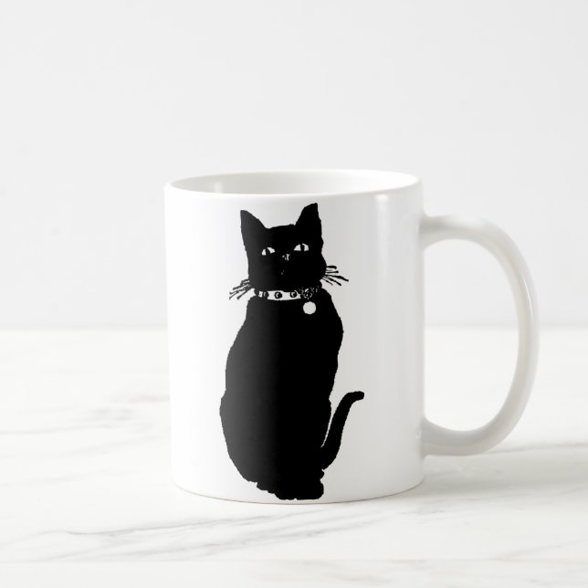 Caneca De Café Gato Negro (Direita)