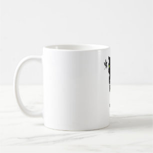 Caneca De Café Gato negro com olhos verdes