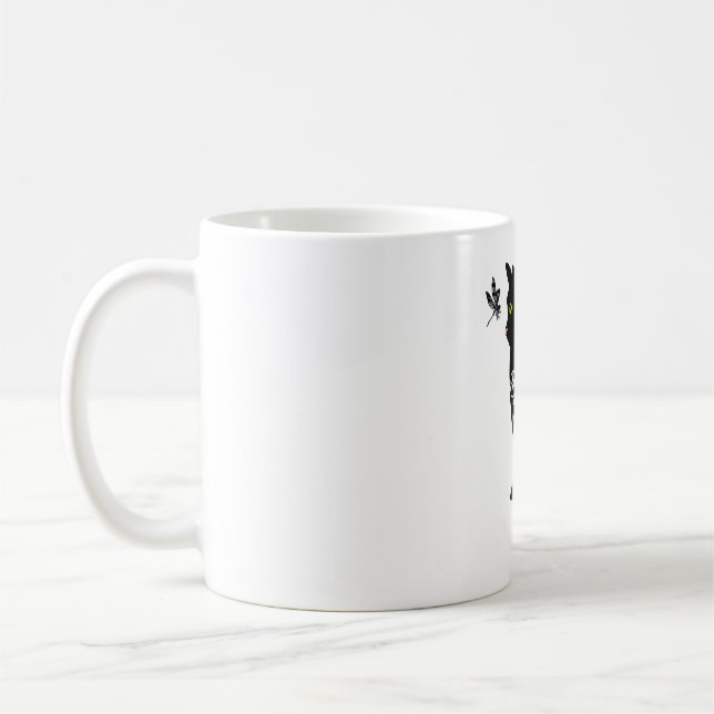 Caneca De Café Gato negro com olhos verdes (Esquerda)
