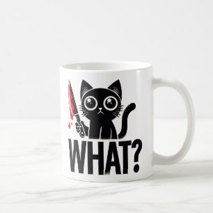 Caneca De Café Gato Negro Engraçado. Gato Assassino com faca