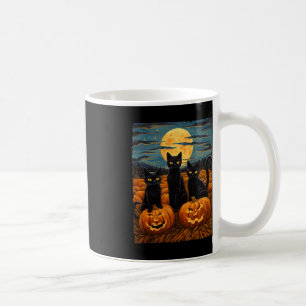Caneca De Café Gato Negro Halloween Gata Amada Noite Estrelada Ga