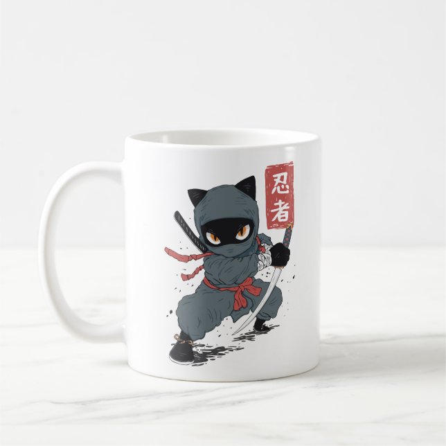 Caneca De Café Gato ninja (Esquerda)