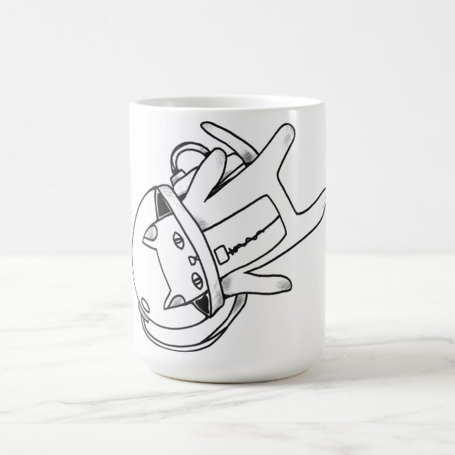 Caneca De Café gato no espaço (Centro)