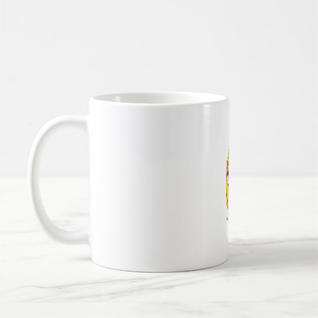 Caneca De Café Gato no Figurino da Banana (Esquerda)