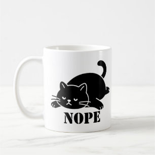 Caneca De Café Gato NOPE Divertido para Amantes de Gatos