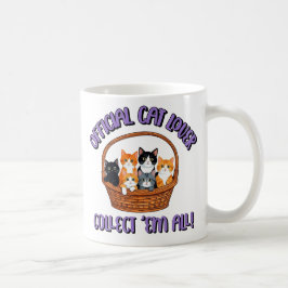 Caneca De Café Gato Oficial Lover - Coletar "Em Todos"