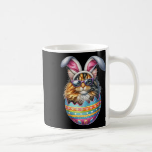 Caneca De Café Gato Páscoa Páscoa Ovo Felz pascoa Ouvidos Coelhin
