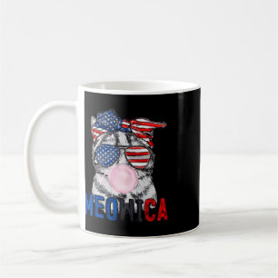 Caneca De Café Gato Patriótico Meowica Bubblegum 4 De Julho Engra