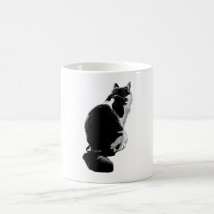 Caneca De Café Gato Penoso Visão Traseira Tinta