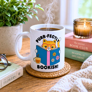 Caneca De Café Gato Perfeitamente Literário