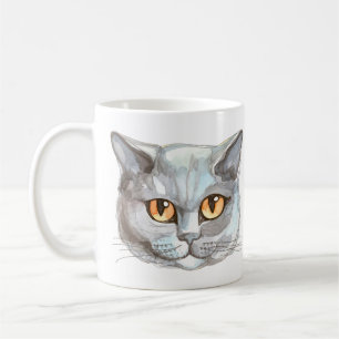 Caneca De Café Gato persa aquarela
